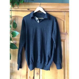 BURBERRY LONDON Mens Sweater Gray Size XXL